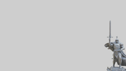 3D model Final Charge of the Hero Statue model VR / AR / low-poly