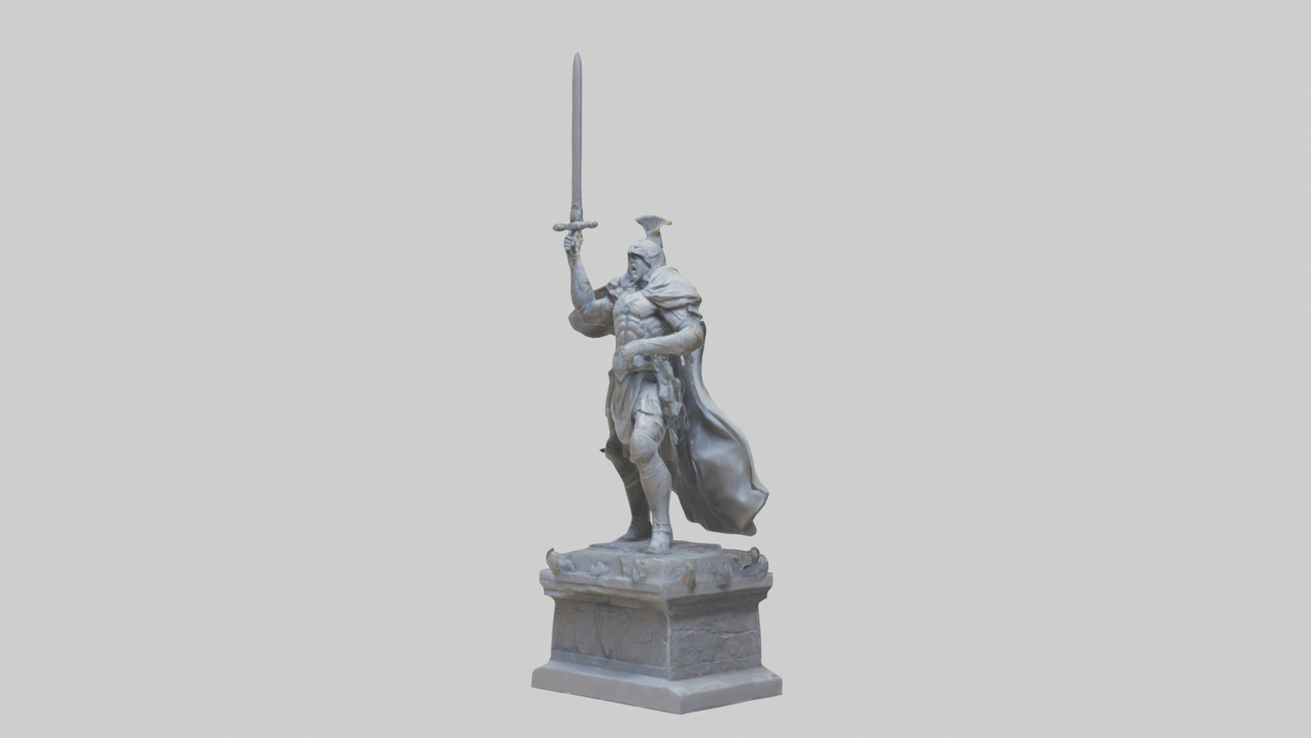 3D model Final Charge of the Hero Statue model VR / AR / low-poly