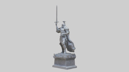 3D model Final Charge of the Hero Statue model VR / AR / low-poly