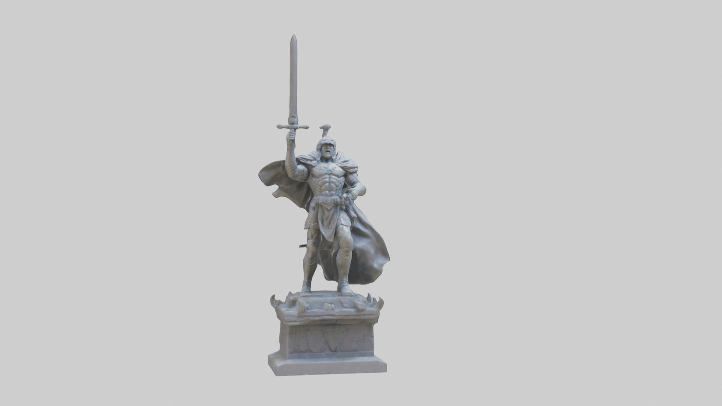 3D model Final Charge of the Hero Statue model VR / AR / low-poly