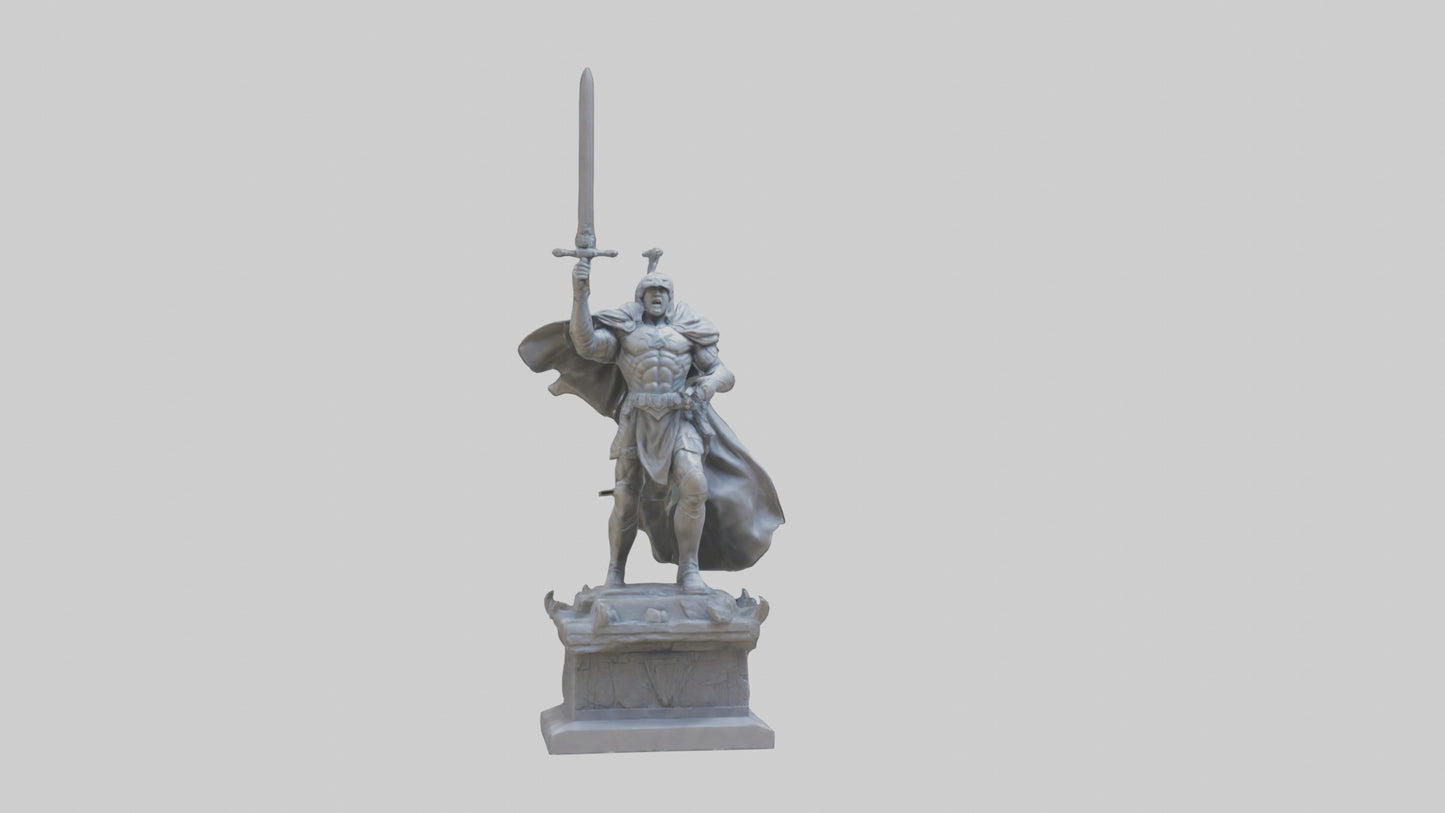 3D model Final Charge of the Hero Statue model VR / AR / low-poly