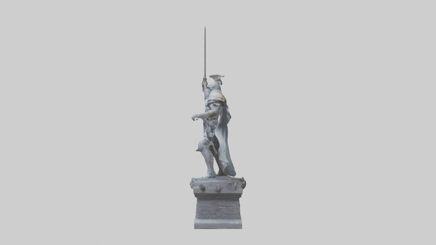 3D model Final Charge of the Hero Statue model VR / AR / low-poly