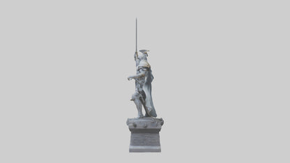 3D model Final Charge of the Hero Statue model VR / AR / low-poly