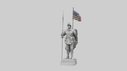 3D model Final Glory Soldier Statue model VR / AR / low-poly