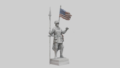 3D model Final Glory Soldier Statue model VR / AR / low-poly