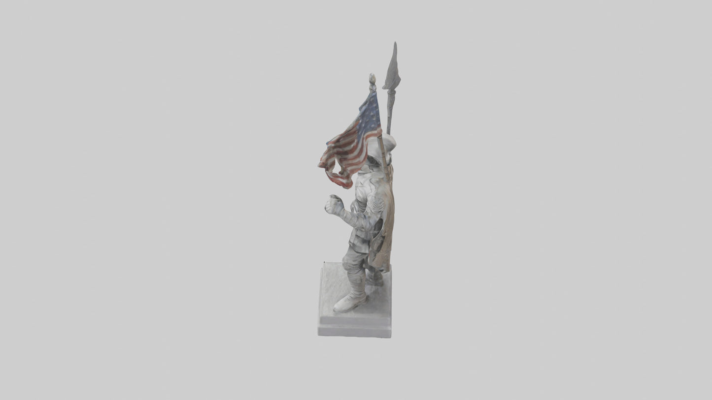 3D model Final Glory Soldier Statue model VR / AR / low-poly
