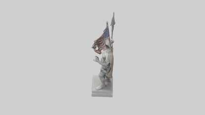 3D model Final Glory Soldier Statue model VR / AR / low-poly