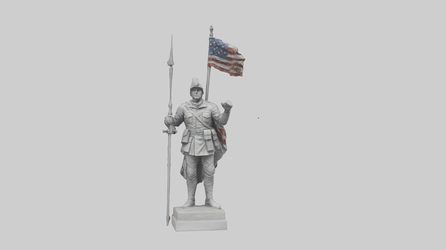 3D model Final Glory Soldier Statue model VR / AR / low-poly