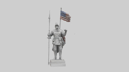 3D model Final Glory Soldier Statue model VR / AR / low-poly