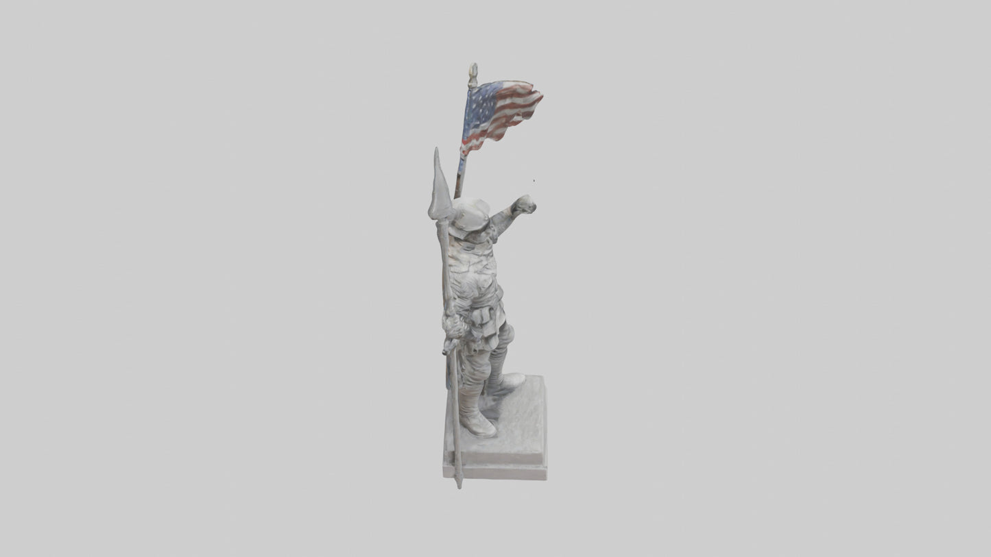 3D model Final Glory Soldier Statue model VR / AR / low-poly