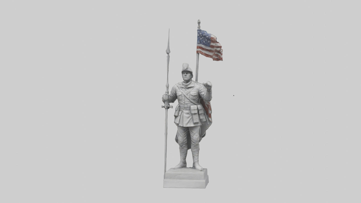 3D model Final Glory Soldier Statue model VR / AR / low-poly