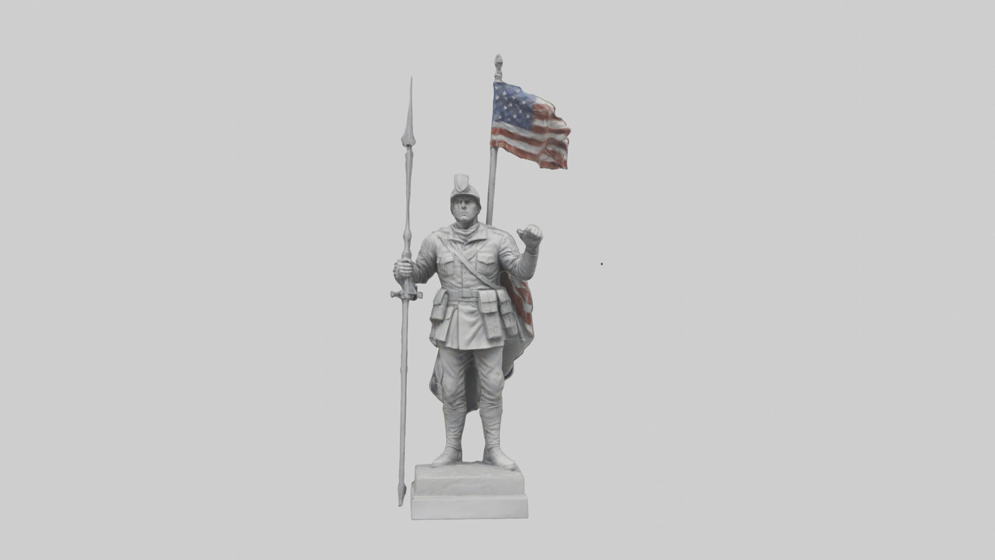 3D model Final Glory Soldier Statue model VR / AR / low-poly
