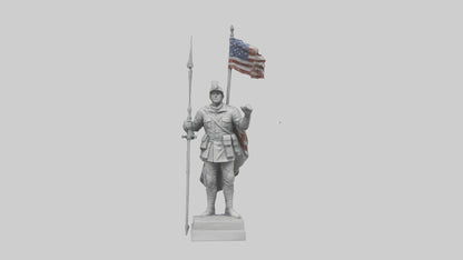 3D model Final Glory Soldier Statue model VR / AR / low-poly