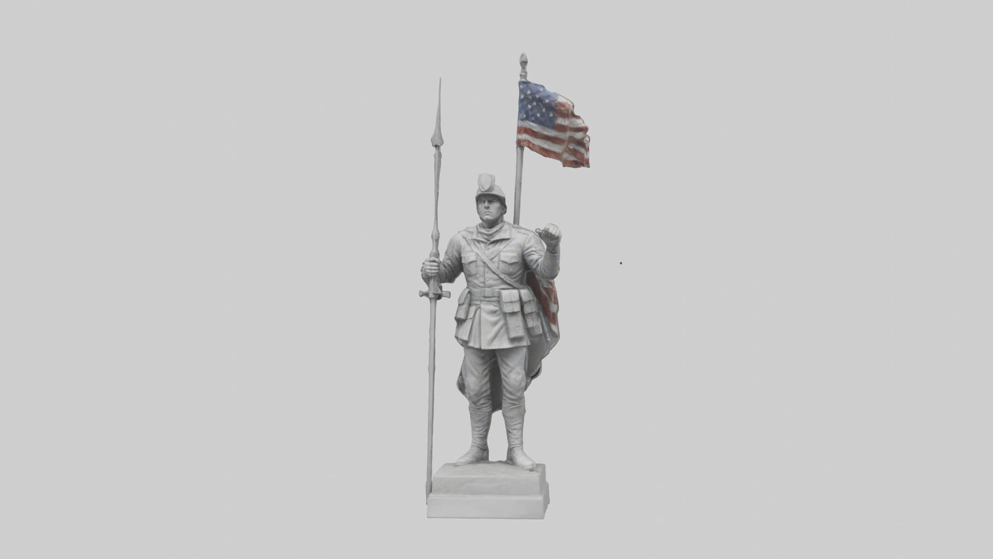 3D model Final Glory Soldier Statue model VR / AR / low-poly