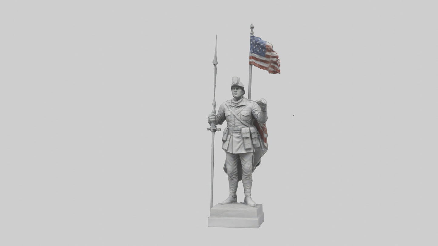 3D model Final Glory Soldier Statue model VR / AR / low-poly