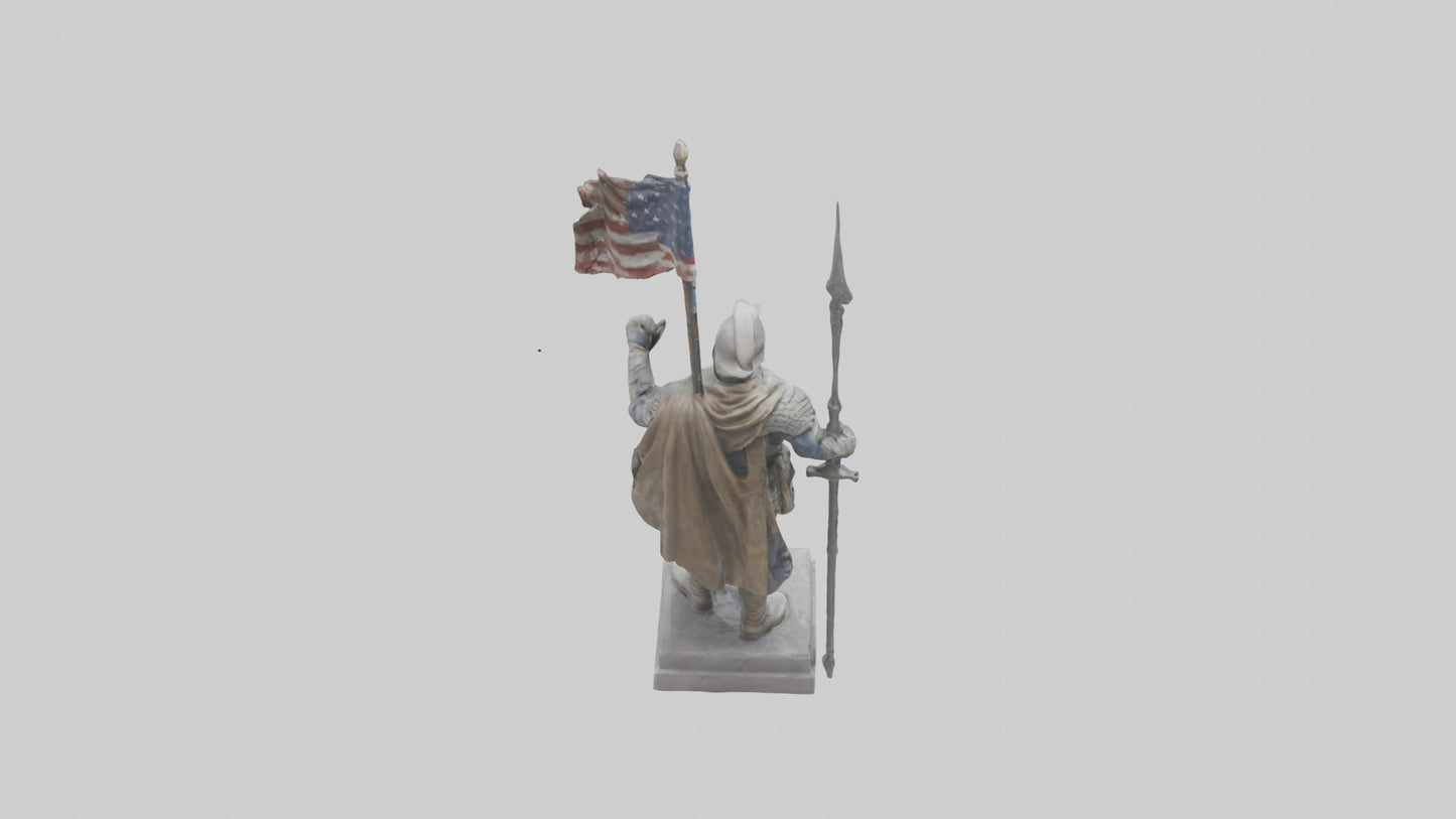 3D model Final Glory Soldier Statue model VR / AR / low-poly