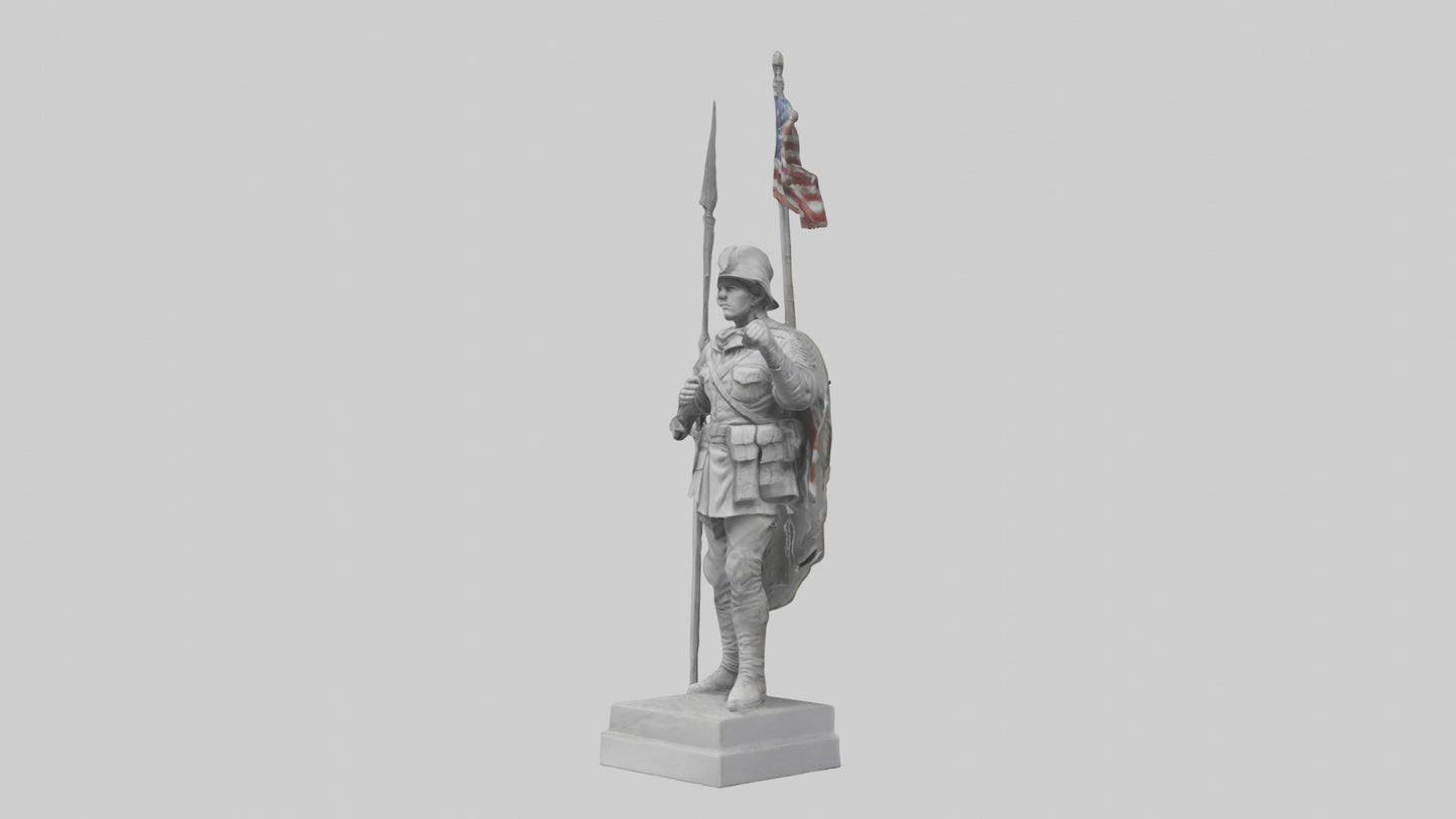 3D model Final Glory Soldier Statue model VR / AR / low-poly