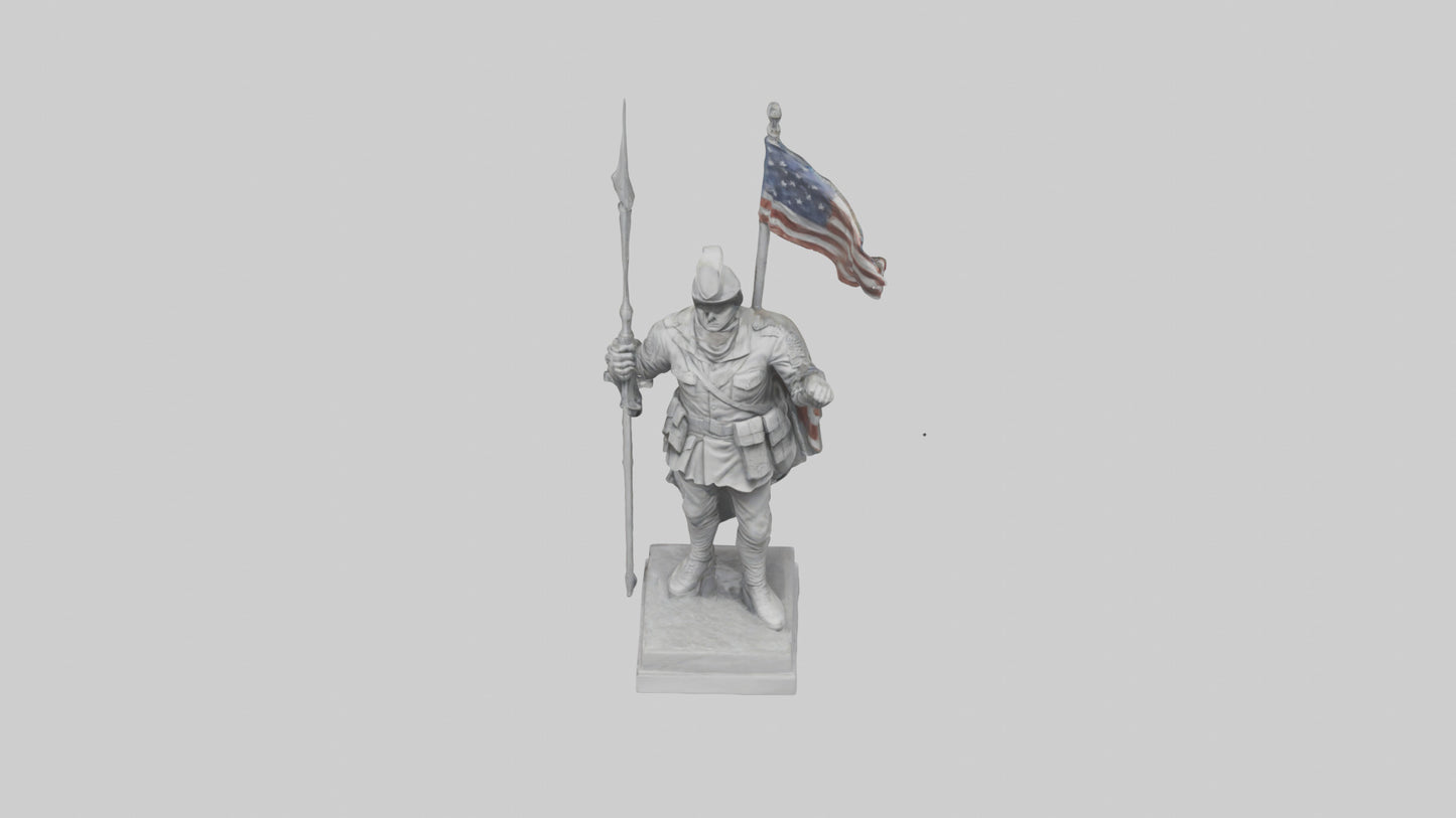 3D model Final Glory Soldier Statue model VR / AR / low-poly