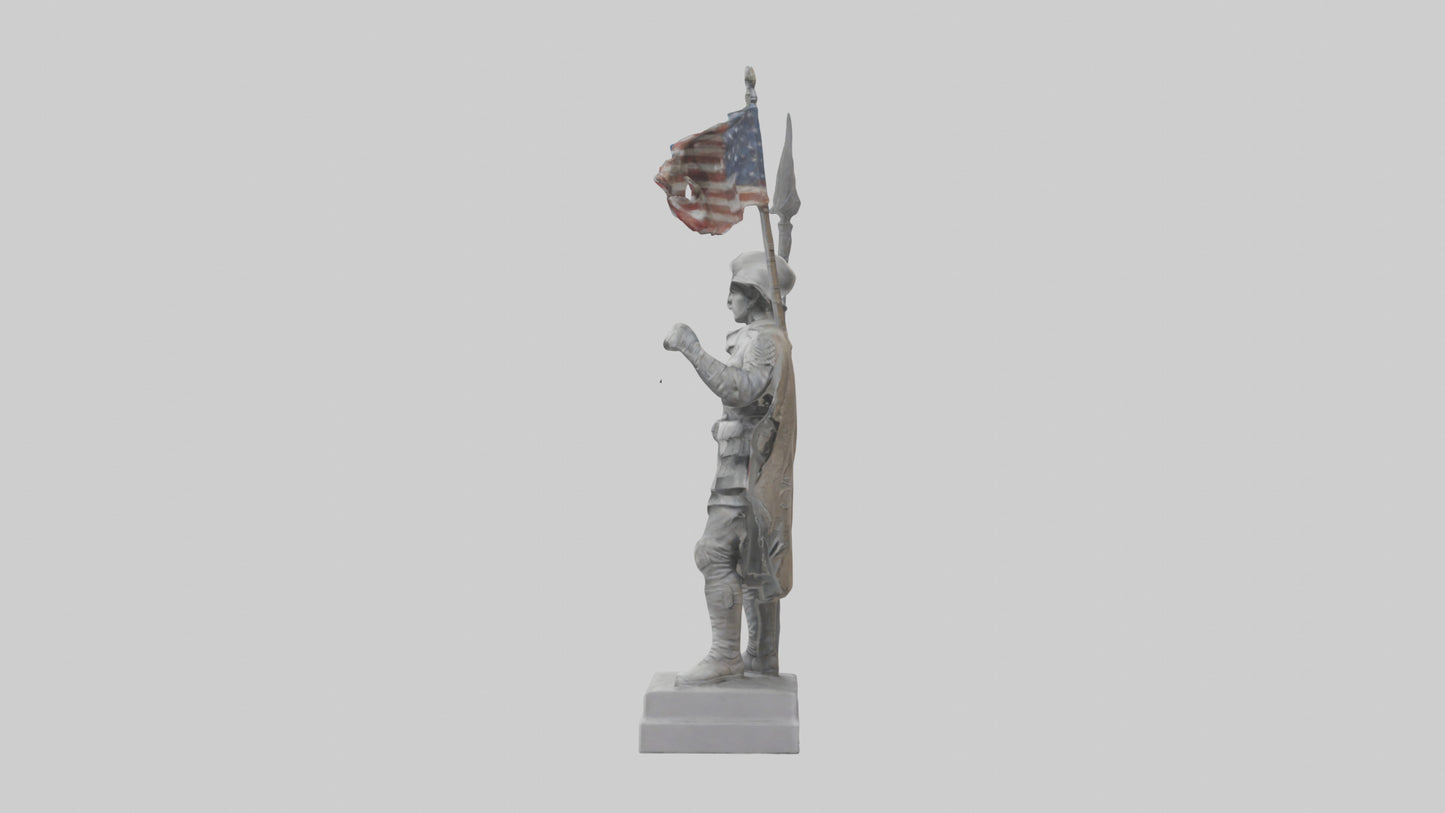 3D model Final Glory Soldier Statue model VR / AR / low-poly