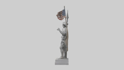 3D model Final Glory Soldier Statue model VR / AR / low-poly