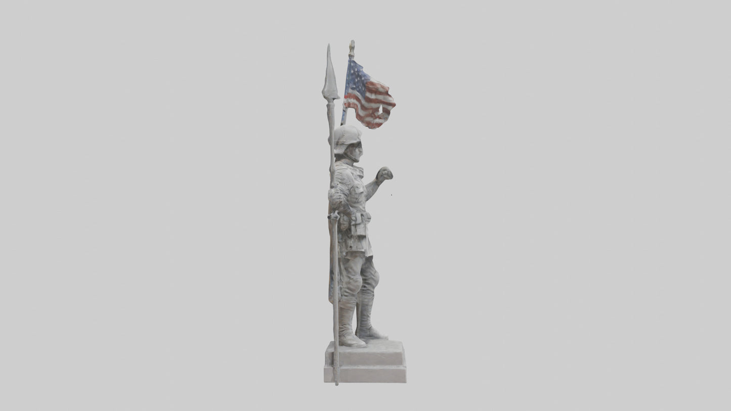 3D model Final Glory Soldier Statue model VR / AR / low-poly
