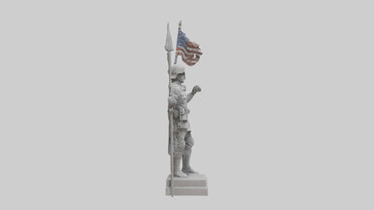 3D model Final Glory Soldier Statue model VR / AR / low-poly