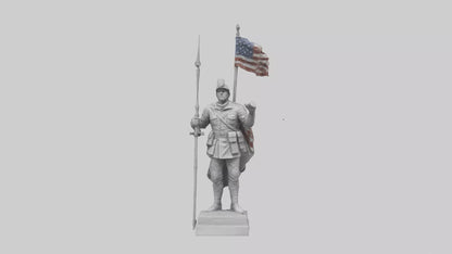 3D model Final Glory Soldier Statue model VR / AR / low-poly
