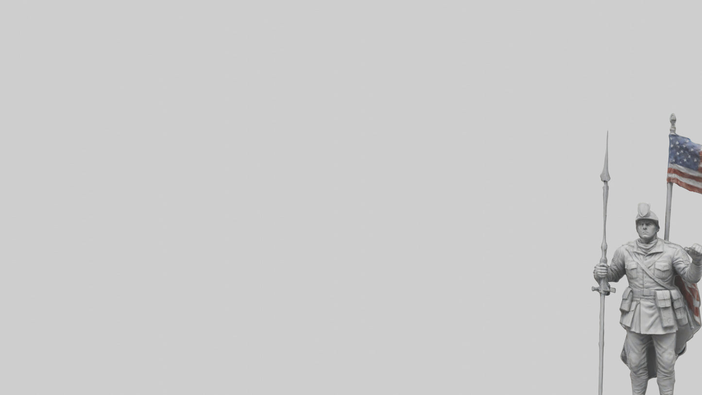 3D model Final Glory Soldier Statue model VR / AR / low-poly