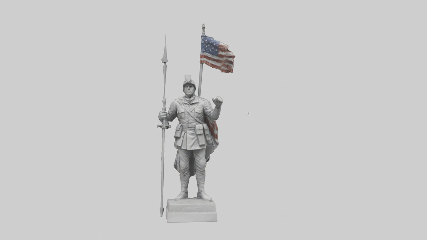 3D model Final Glory Soldier Statue model VR / AR / low-poly