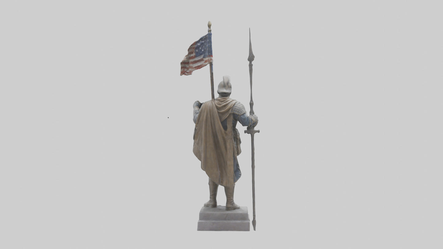 3D model Final Glory Soldier Statue model VR / AR / low-poly