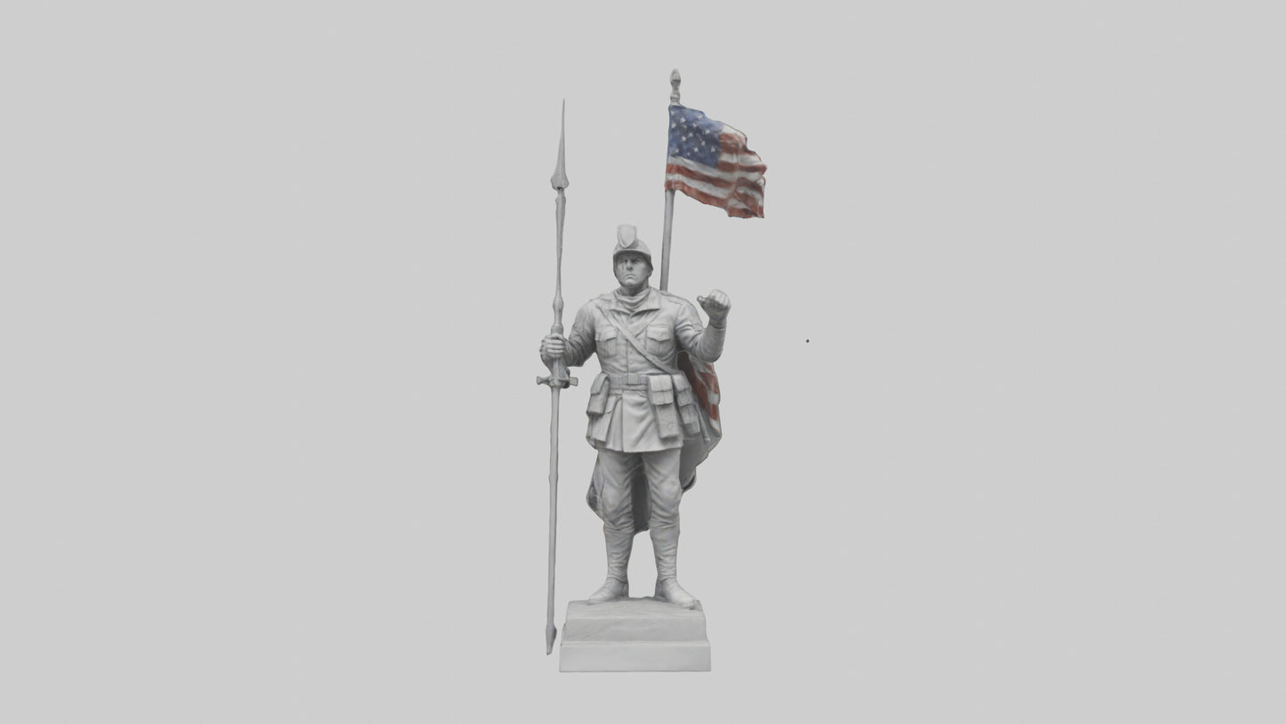 3D model Final Glory Soldier Statue model VR / AR / low-poly