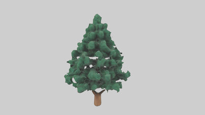 3D model Fir tree model VR / AR / low-poly