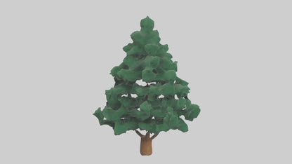3D model Fir tree model VR / AR / low-poly