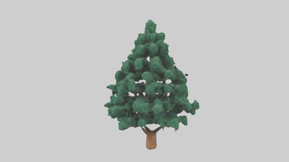 3D model Fir tree model VR / AR / low-poly