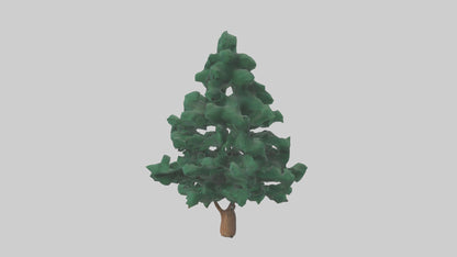 3D model Fir tree model VR / AR / low-poly