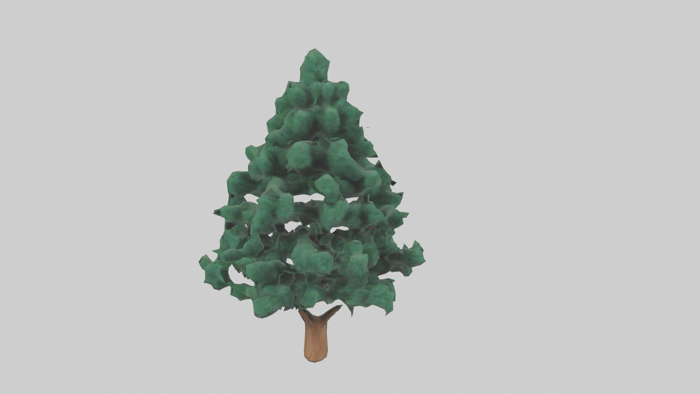 3D model Fir tree model VR / AR / low-poly