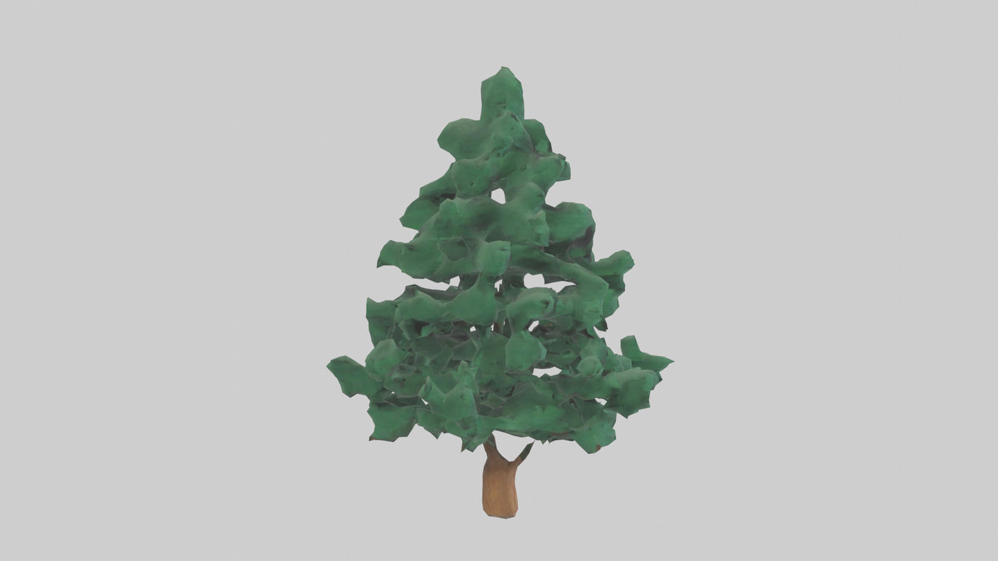 3D model Fir tree model VR / AR / low-poly
