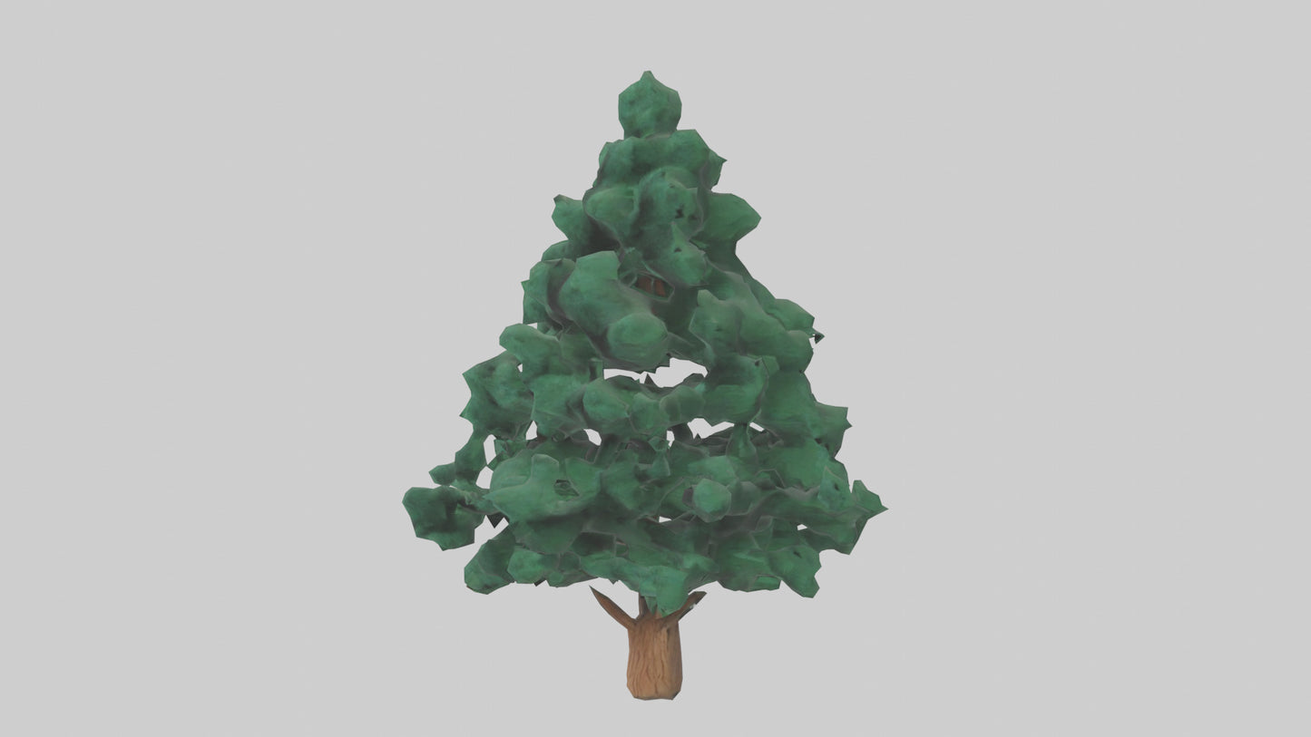 3D model Fir tree model VR / AR / low-poly