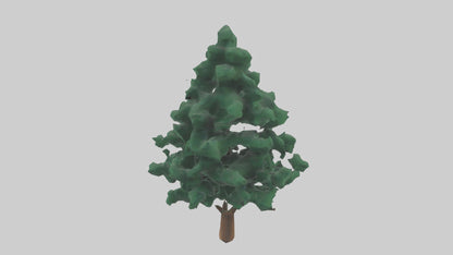 3D model Fir tree model VR / AR / low-poly