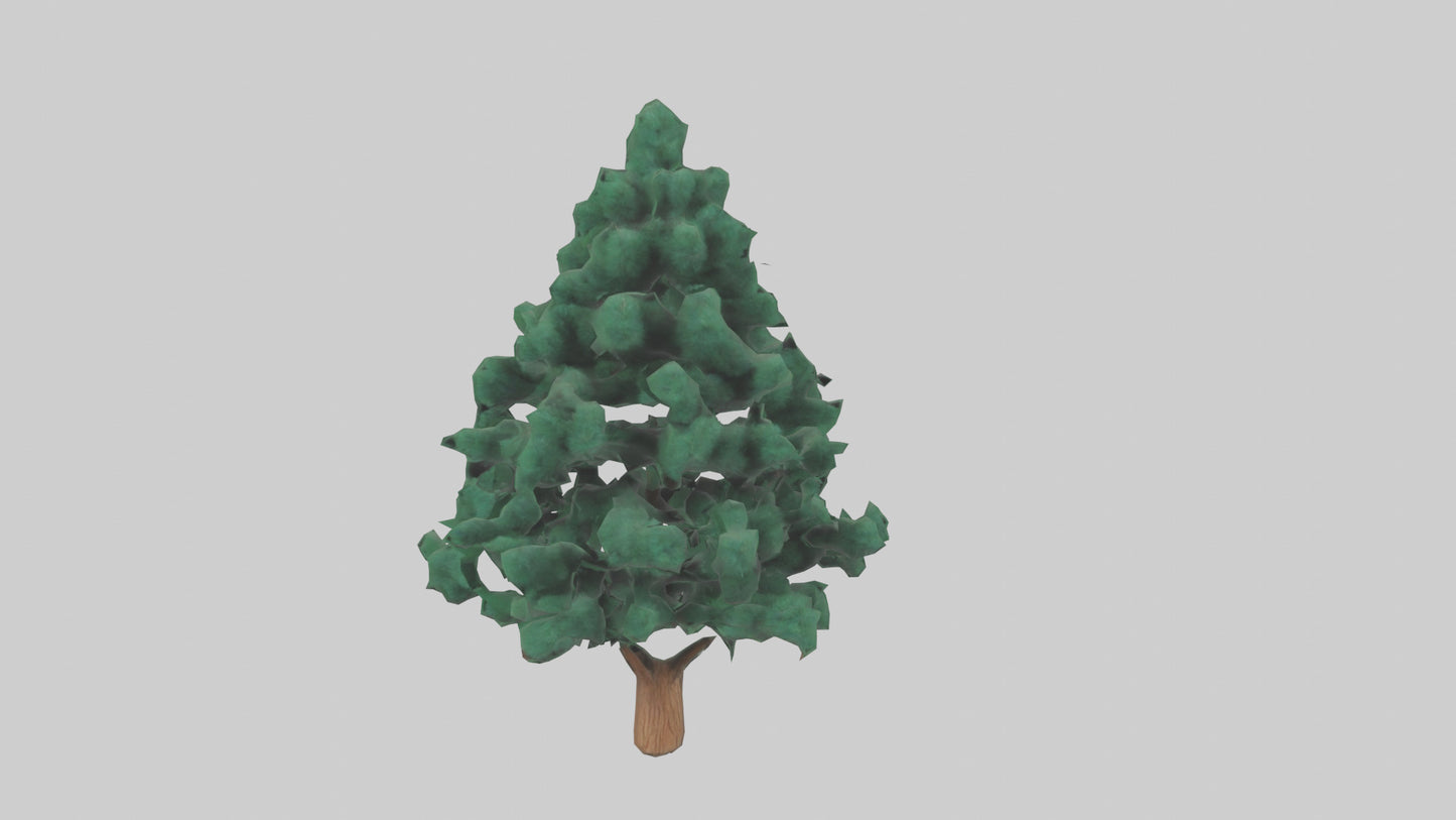 3D model Fir tree model VR / AR / low-poly