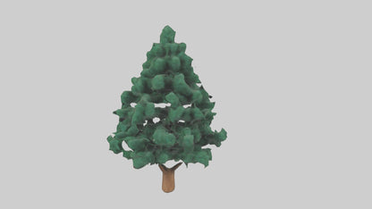3D model Fir tree model VR / AR / low-poly