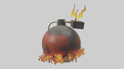 3D model Fire Bomb model VR / AR / low-poly
