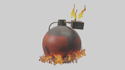 3D model Fire Bomb model VR / AR / low-poly