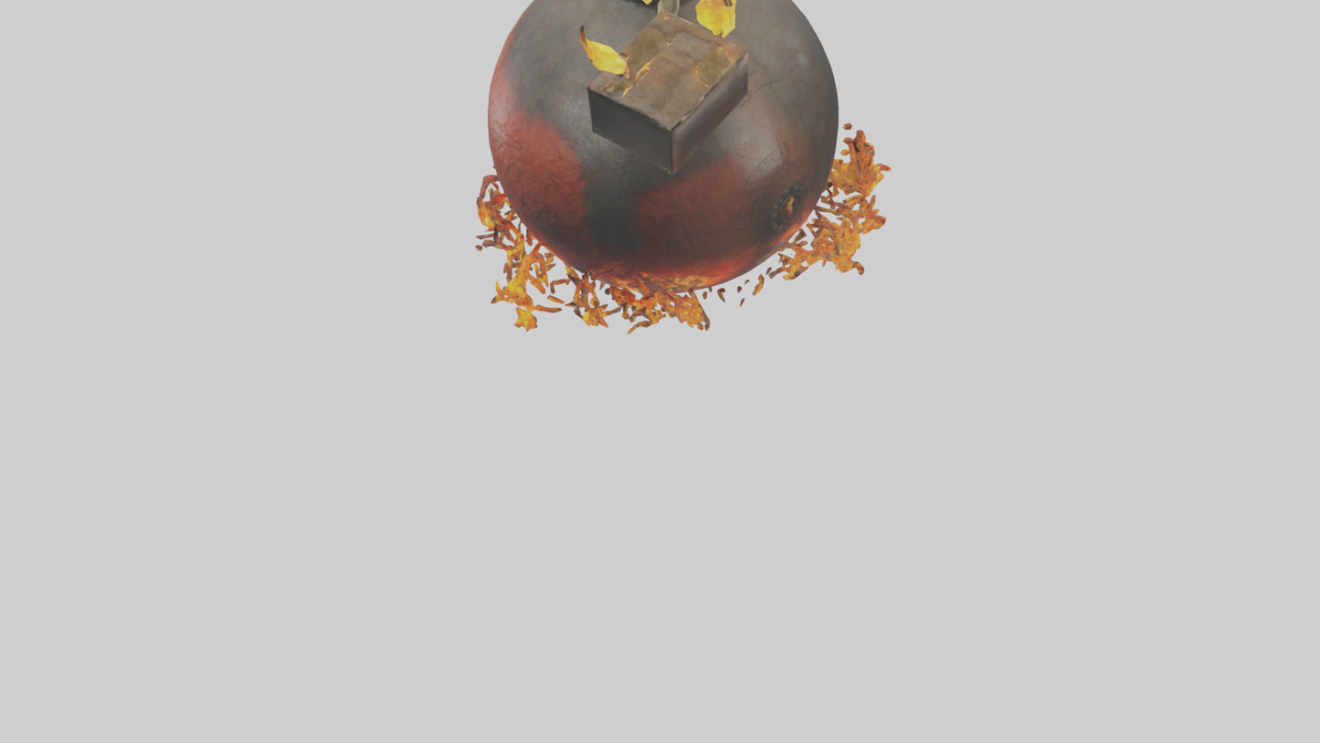 3D model Fire Bomb model VR / AR / low-poly
