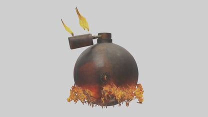 3D model Fire Bomb model VR / AR / low-poly