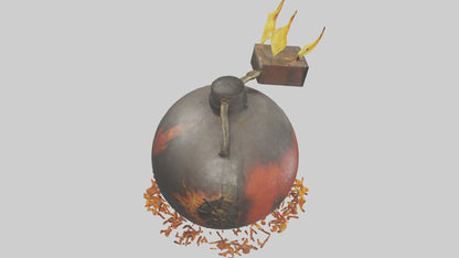 3D model Fire Bomb model VR / AR / low-poly