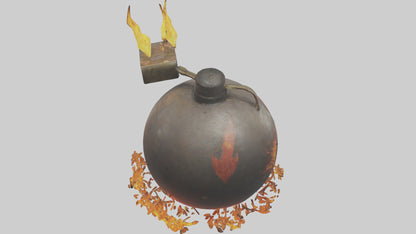 3D model Fire Bomb model VR / AR / low-poly