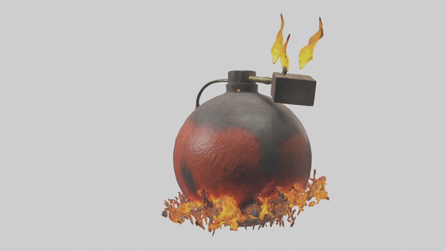 3D model Fire Bomb model VR / AR / low-poly