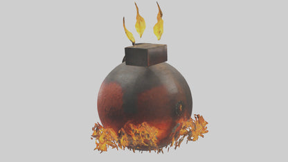 3D model Fire Bomb model VR / AR / low-poly