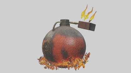 3D model Fire Bomb model VR / AR / low-poly